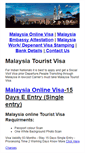 Mobile Screenshot of malaysiatouristvisa.com